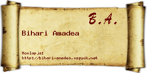 Bihari Amadea névjegykártya